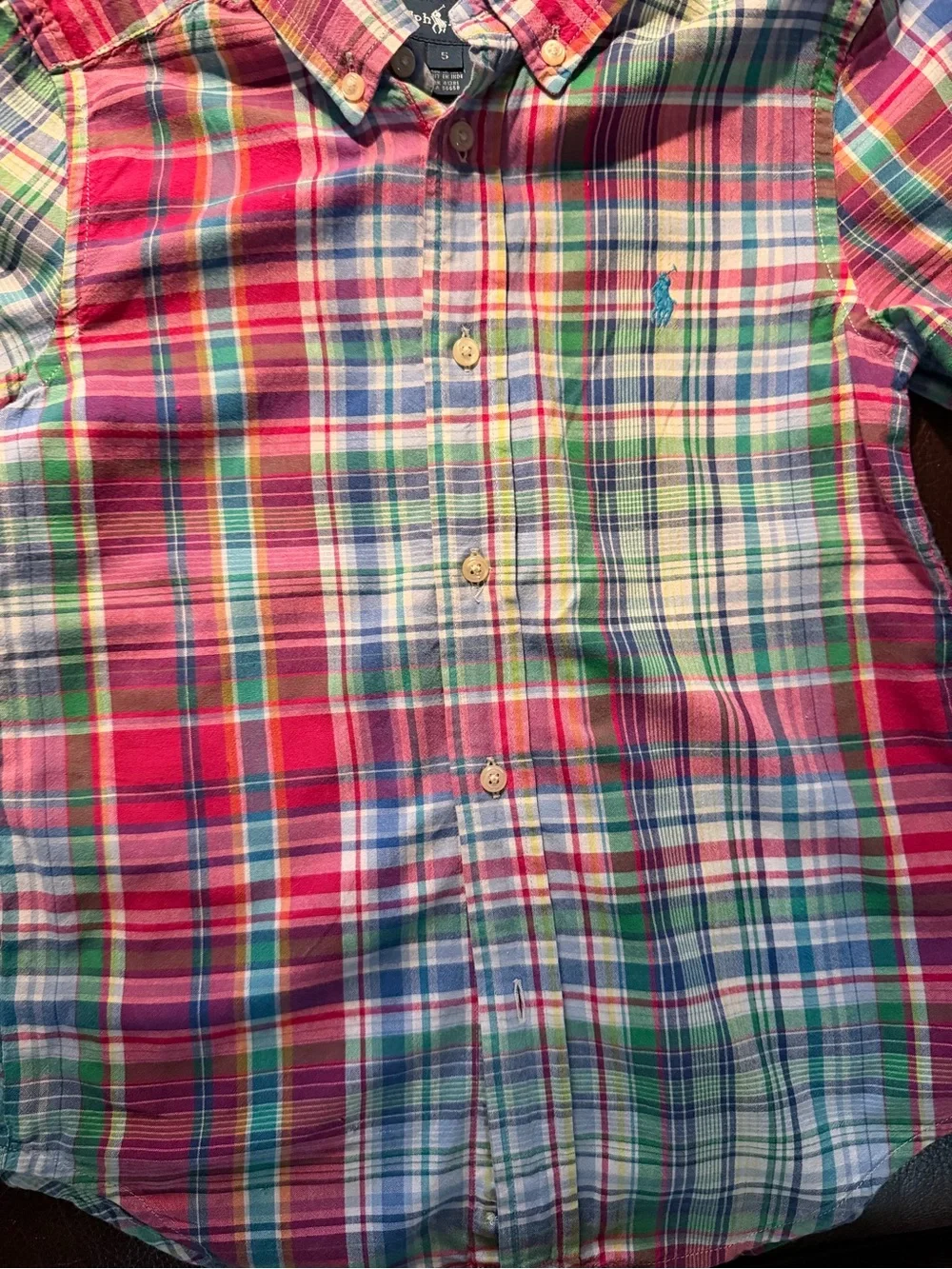Ralph Lauren Kids Multicolor Plaid Short-Sleeve Button-Down Shirt